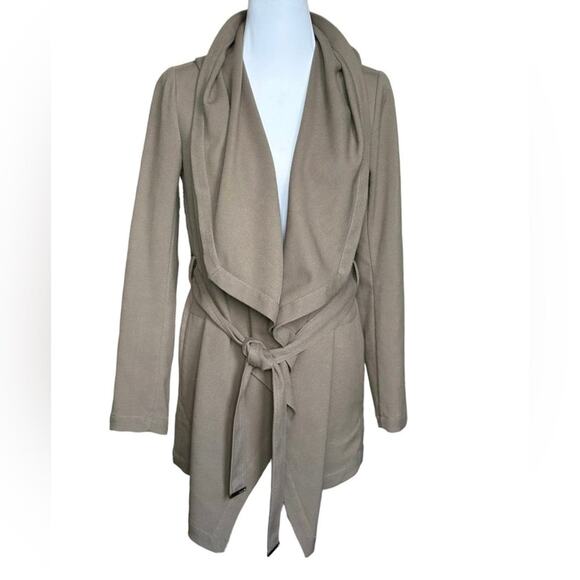 REVOLVE Soia & Kyo Sarie Draped Hooded Jacket Trench Coat Taupe XS Structured - Picture 3 of 16